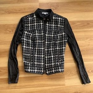 Alberto Makali Houndstooth Motorcycle Jacket Medium